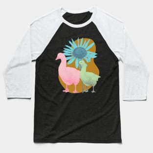 Goose in pastel under the flower Baseball T-Shirt